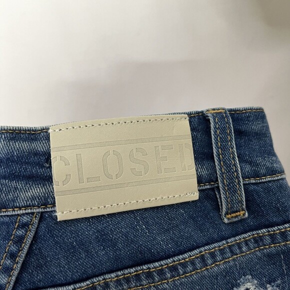 Closed NWT Baker Slim Jeans Women’s Size 24 Blue Distressed Ankle Organic Cotton - Picture 9 of 14